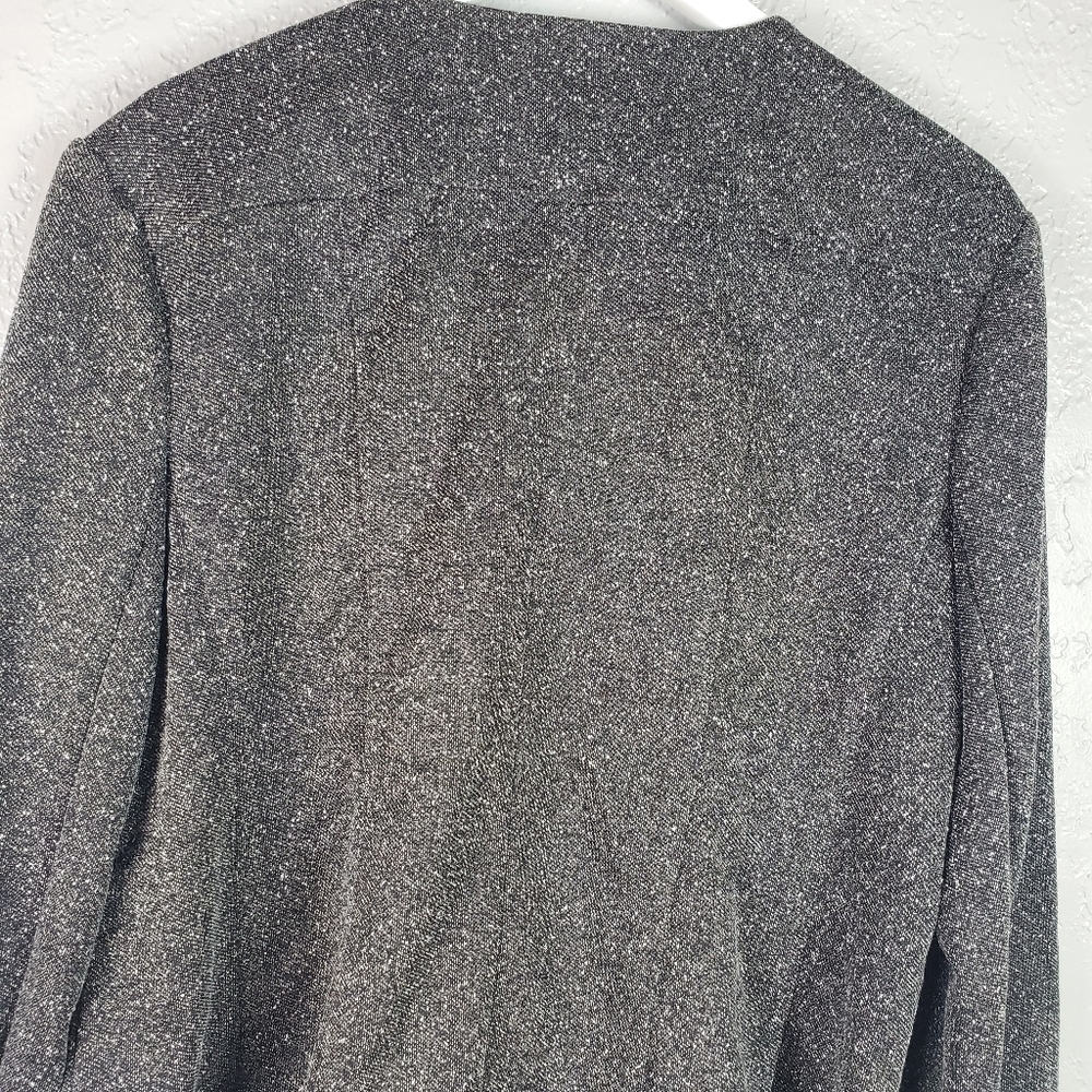 Runway Style Gray Edgy Plus-Size Bomber Jacket - Picture 4 of 14